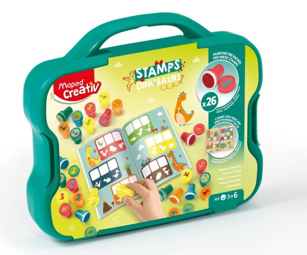 26 SELLOS MALETIN DINOSAURIOS