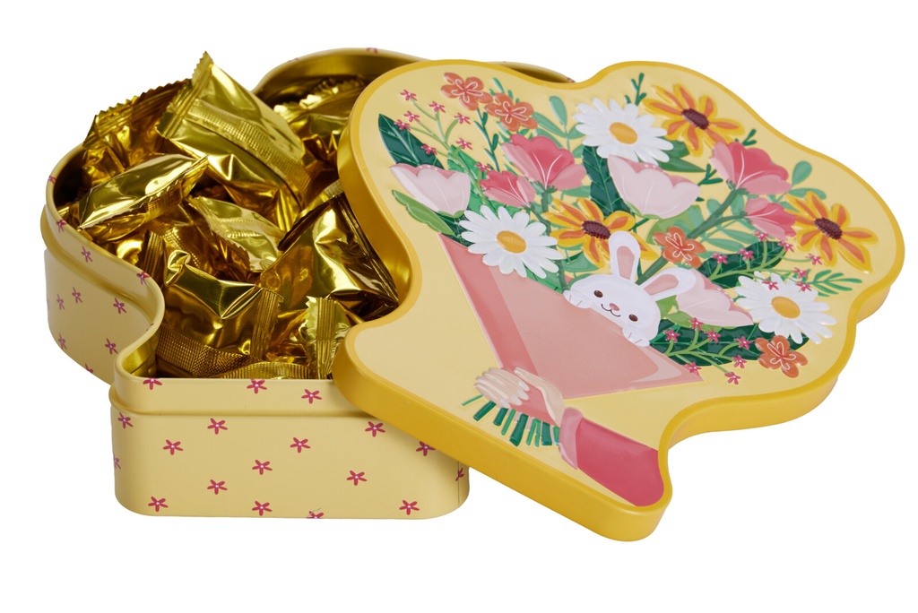 LATA GALLETAS MACARONS RAMO FLORES