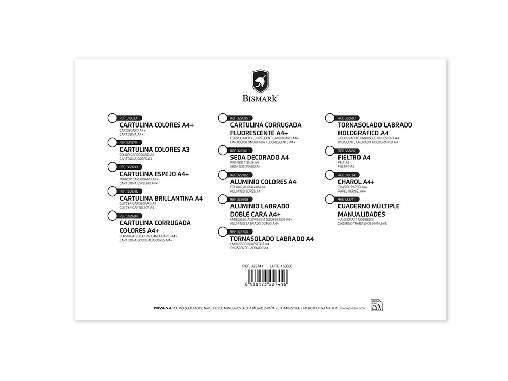 BLOC MULTIPLE BISMAR.42H 22X33