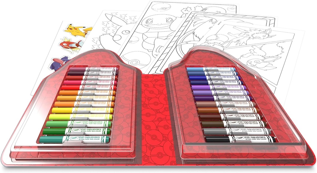MALETIN 45 PIEZAS POKEMON PARA COLOREAR CON STICKERS