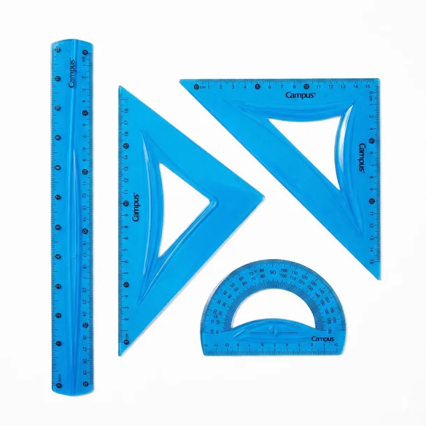 JUEGO REGLAS CAMPUS 4PZS FLEXIBLE AZUL