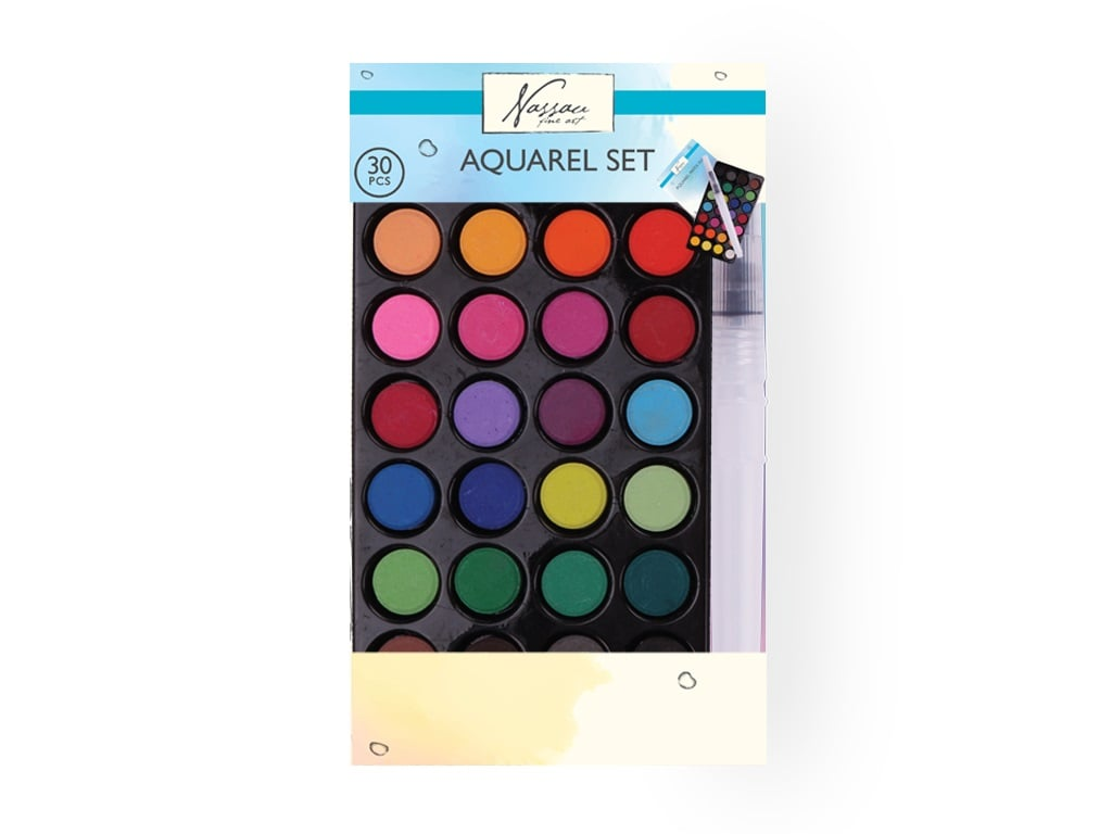 AR0519/GE.SET ACUARELA 30PZS PINCEL DEPOS