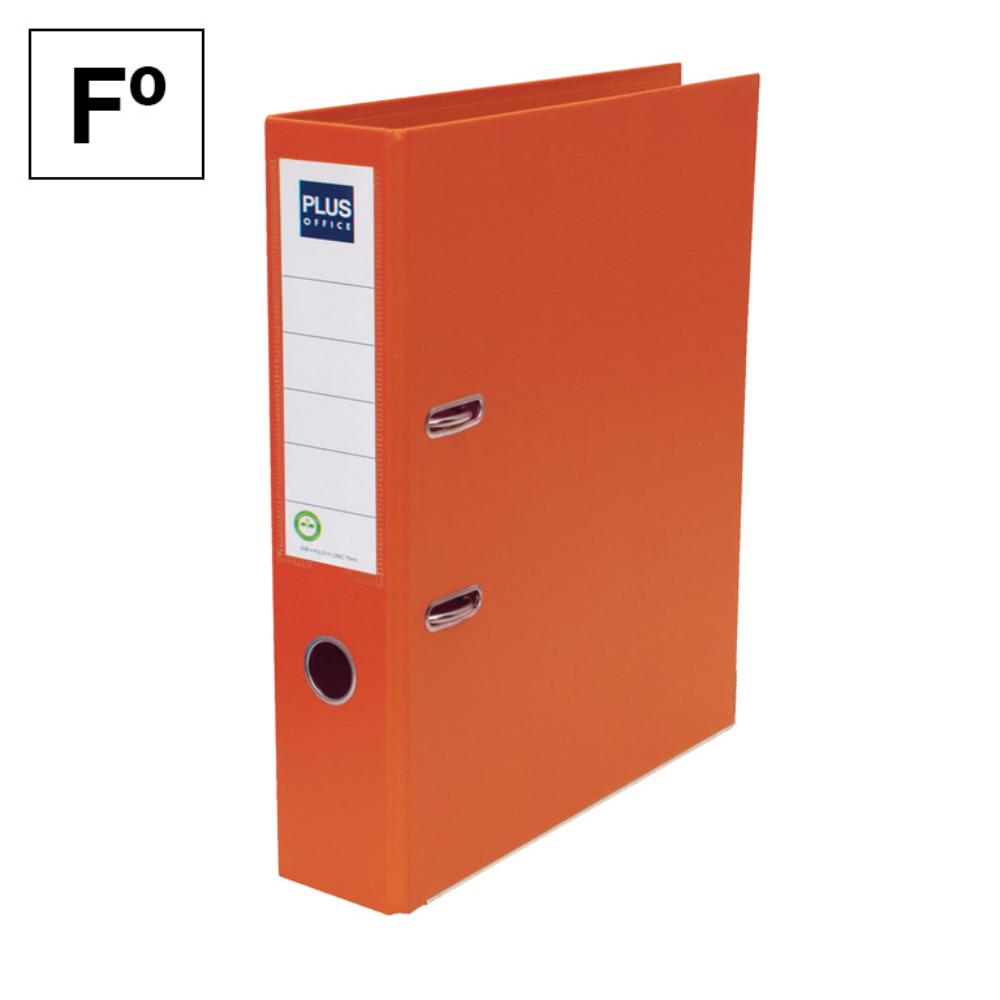 ARCHIVADOR PLUS OFFICE FOLIO LOMO 75 MM NARANJA