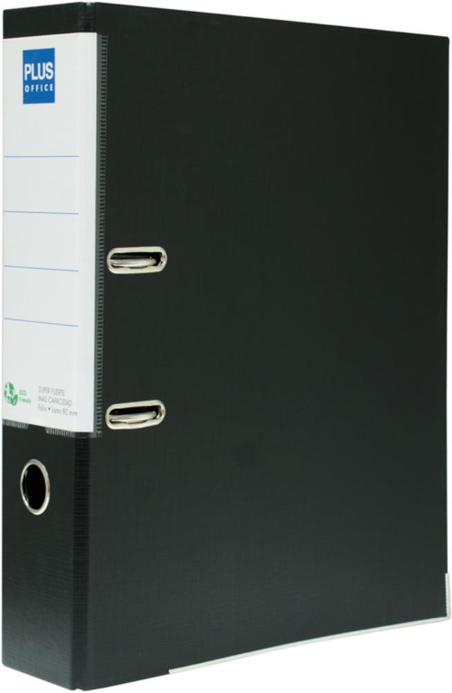 ARCHIVADOR PLUS OFFICE FOLIO LOMO 80 MM NEGRO