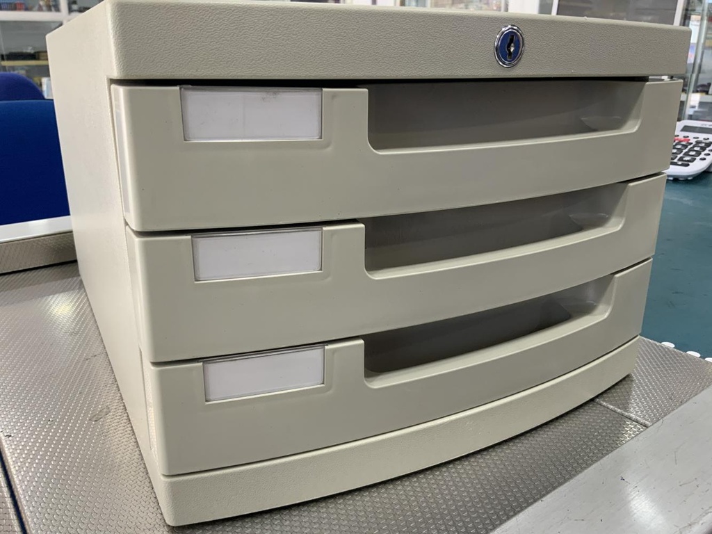 ARCHIVADOR PLUS 3 CAJ.GRIS