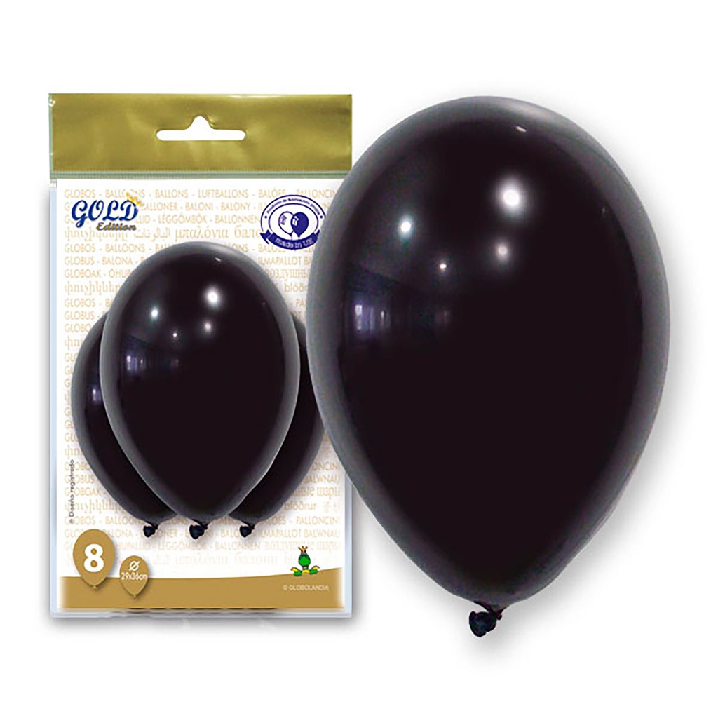 BOLSA 8 GLOBOS 12GP-14 NEGRO
