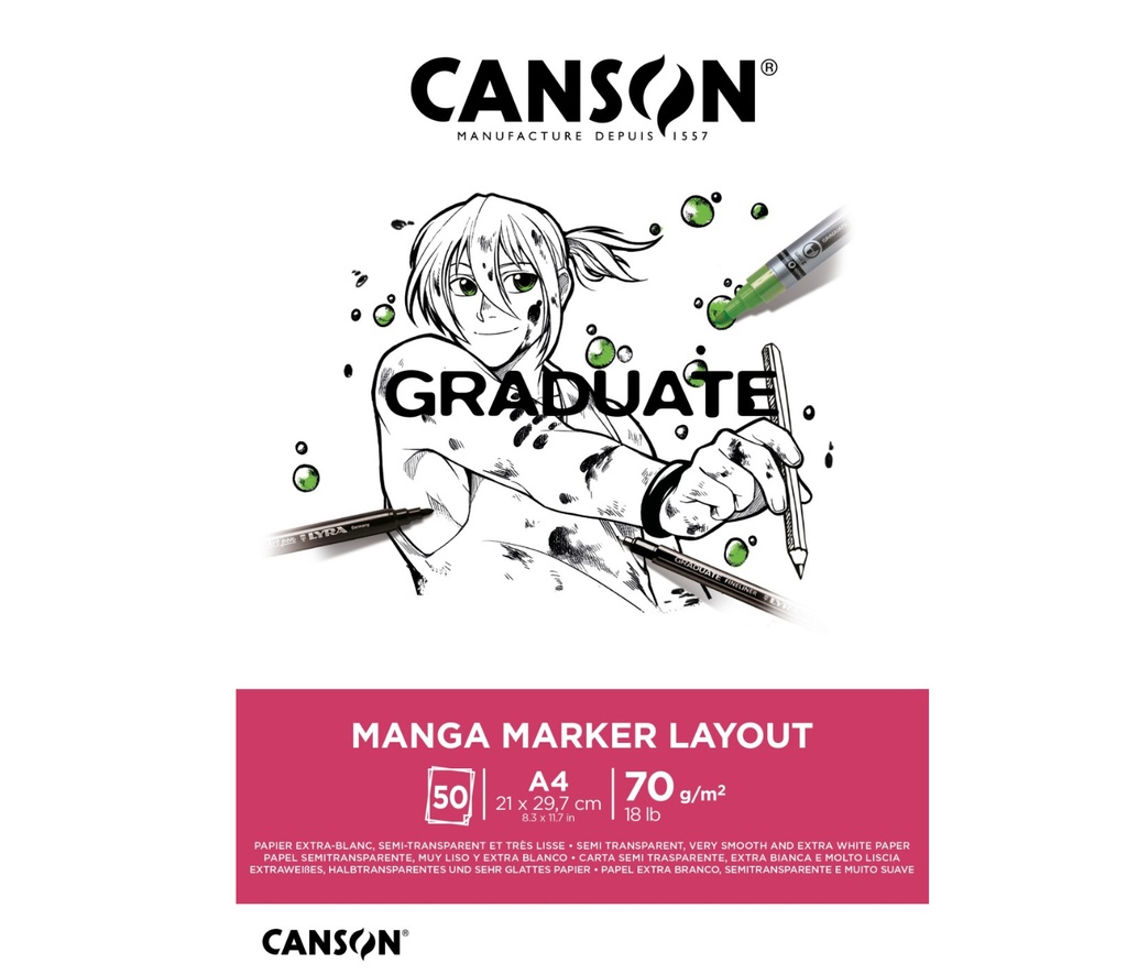 BLOC MANGA MARKER 50H A4 70G