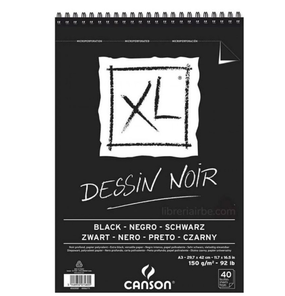 BLOC A3 CANSON 150G NEGRO INTE