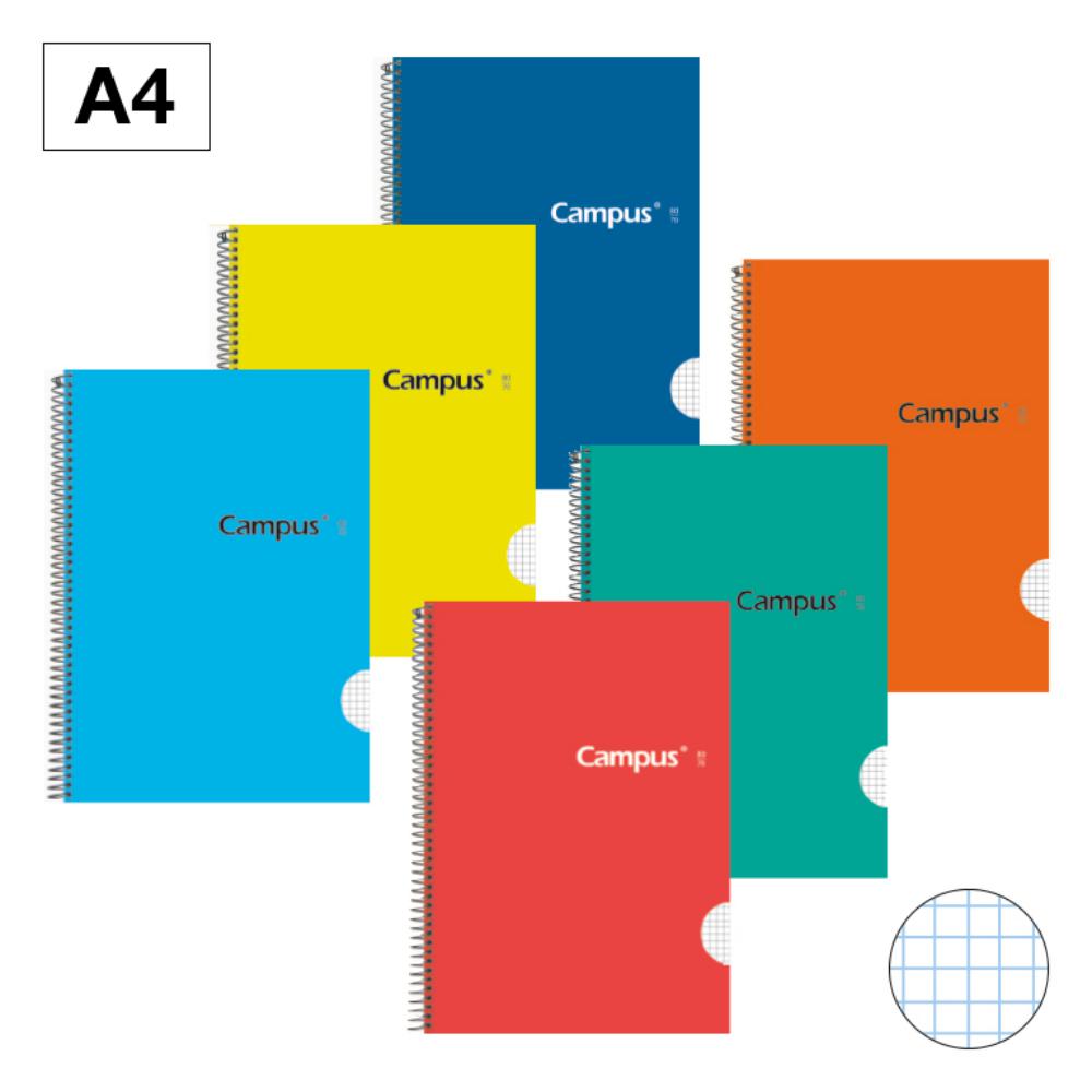 BLOC ESPIRAL CAMPUS A4 T.DURA 80H 70G 4 MM