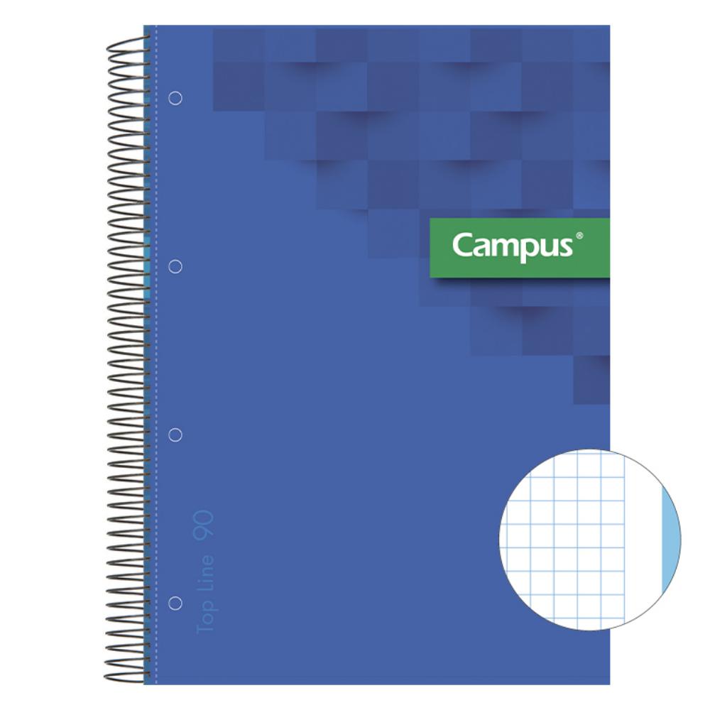 BLOC A4 T.EX 80H 90GR 5mm AZUL