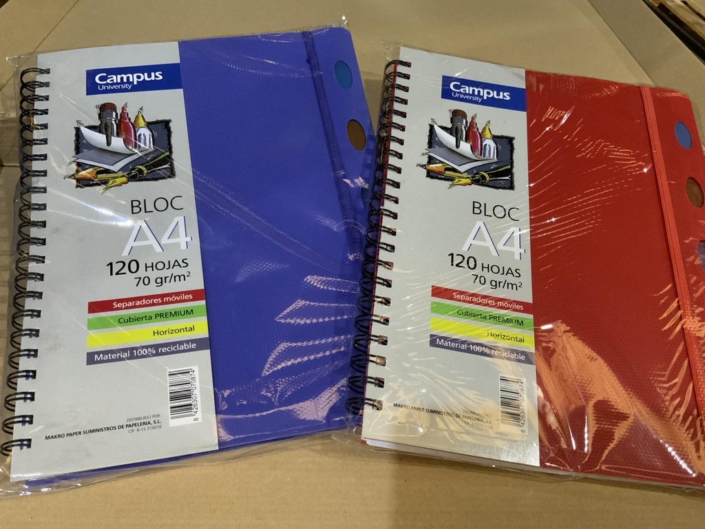 BLOC A4 T.PP 120H 70GR 4mm SEP