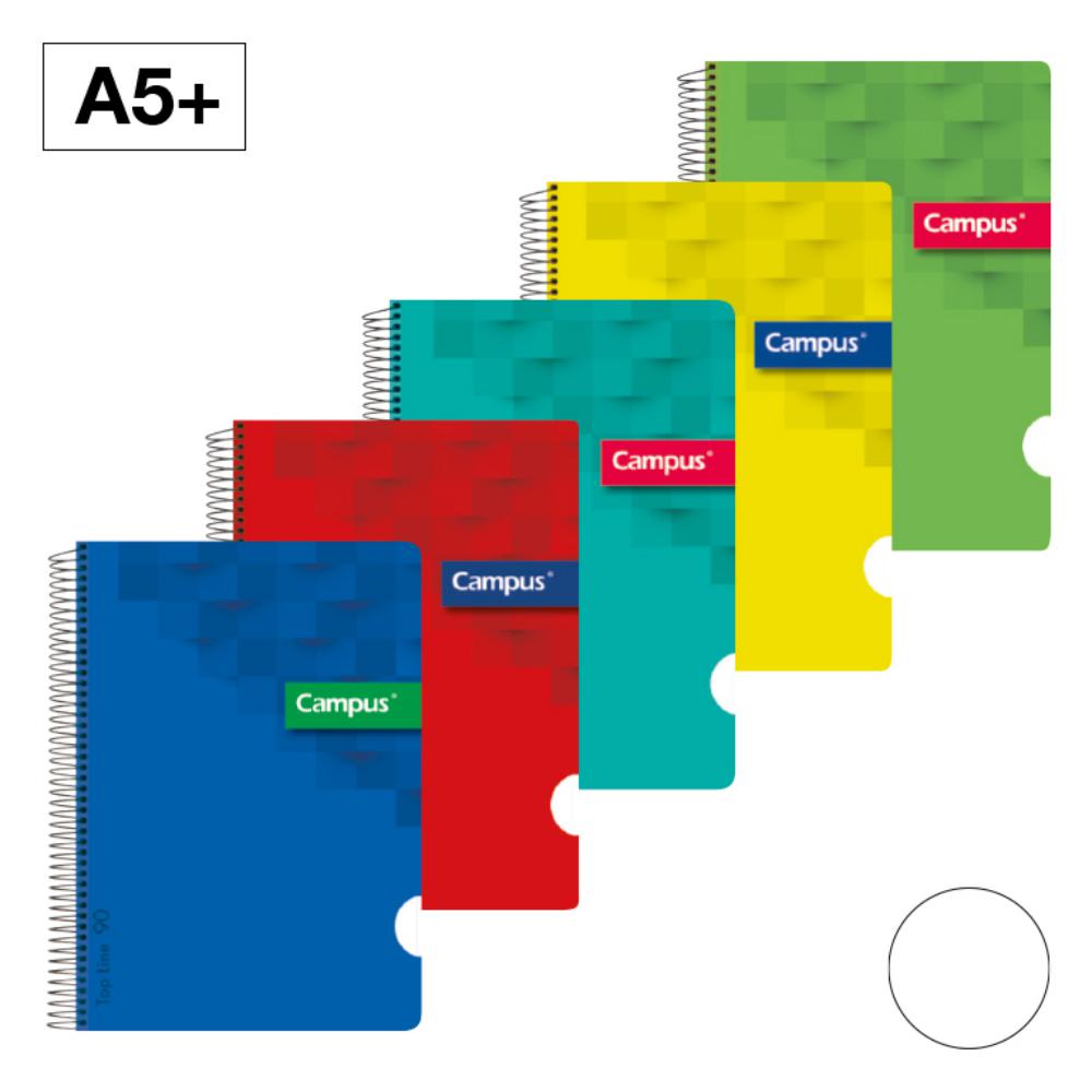 BLOC ESPIRAL CAMPUS A5+T.PLASTICO 80H 90G LISO