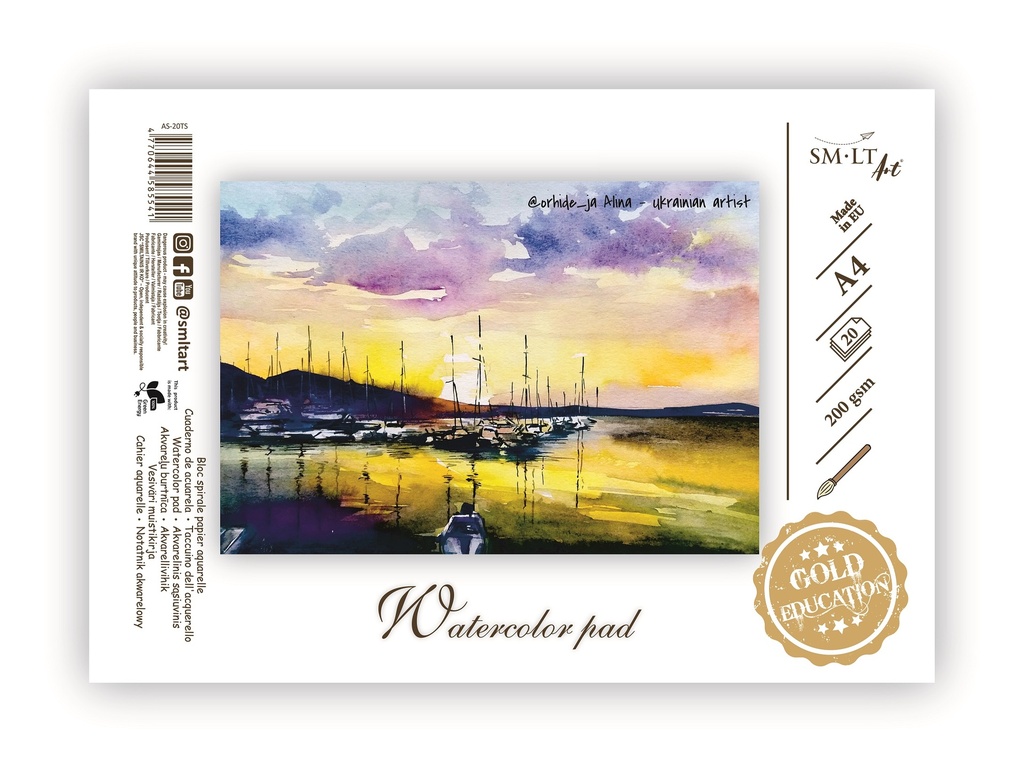 BLOC ACUAR.A4 20H 200G AS-20TS