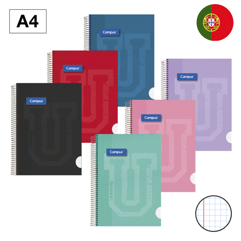 BLOC ESPIRAL CAMPUS A4 T.EXTRA 80H 90G 5 MM DOBLE MARGEN