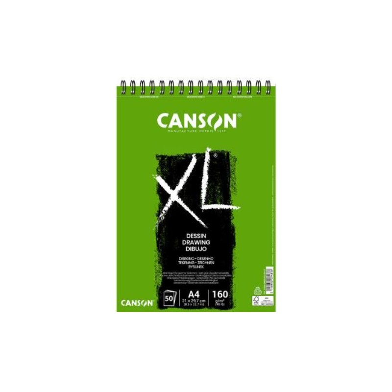 BLOC DIBUJO CANSON A4 160G 50H