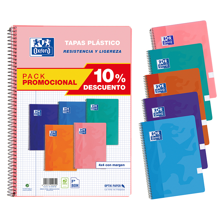 BLOC OXFORD Fº 80H T.PP CN4mm