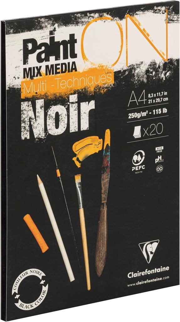 BLOC PAINT'ON NEGR.20H 250G A4