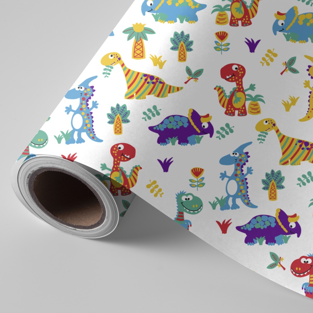 BOBINA 62CM INFANTIL BLANCO/DINOS