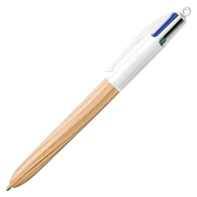 BOLIGRAFO BIC 4 COL.MADERA WOO