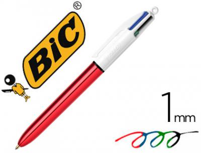 BOLIGRAFO BIC 4 COLORES SHINE RED