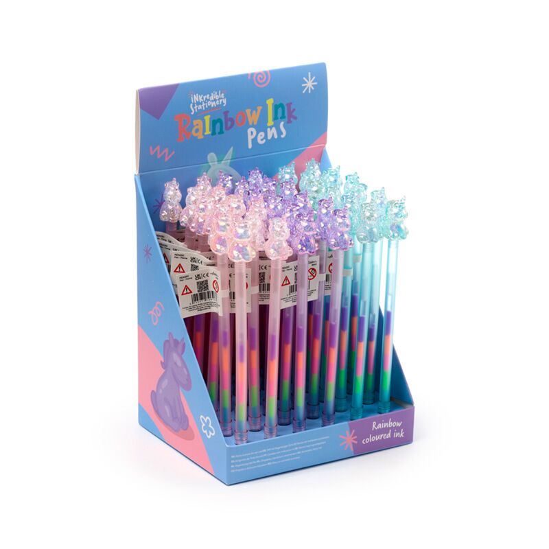 BOLIGRAFO CON TINTA ARCOIRIS UNICORNIO