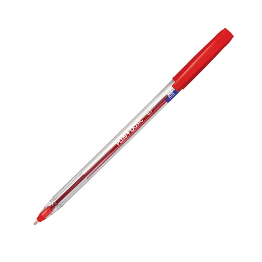 BOLÍGRAFO TINTA FLUIDA VISCOSA PLUS BASIC ROJO