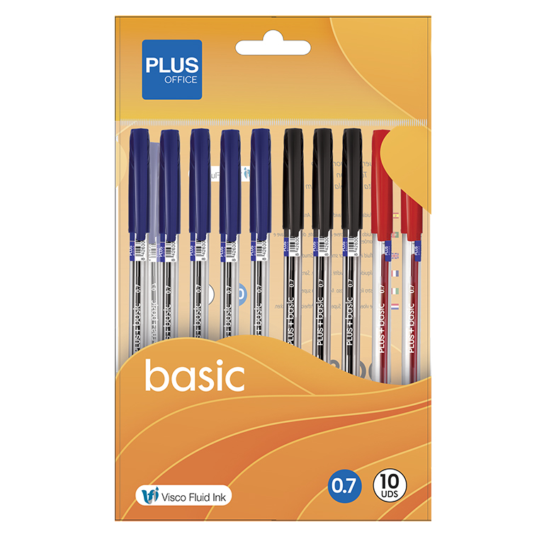 BOLIGRAFO PLUS +BASIC SURT.10U