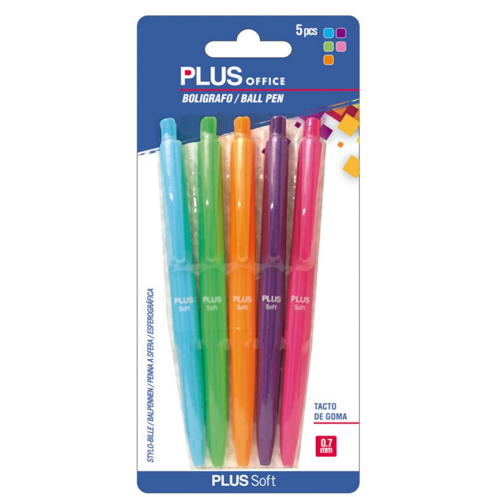BOLIGRAFO PLUS SOFT 5COL BLIS.