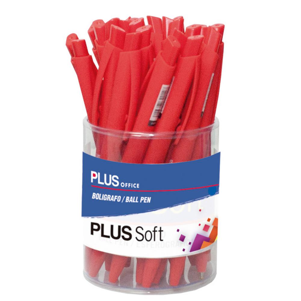 BOLÍGRAFO TINTA FLUIDA VISCOSA PLUS SOFT ROJO