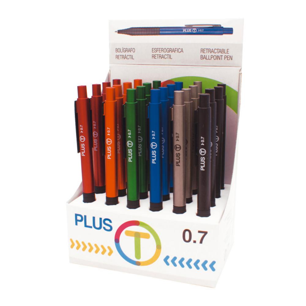 BOLIGRAFO PLUS TINTA AZ.MET/CL 24u