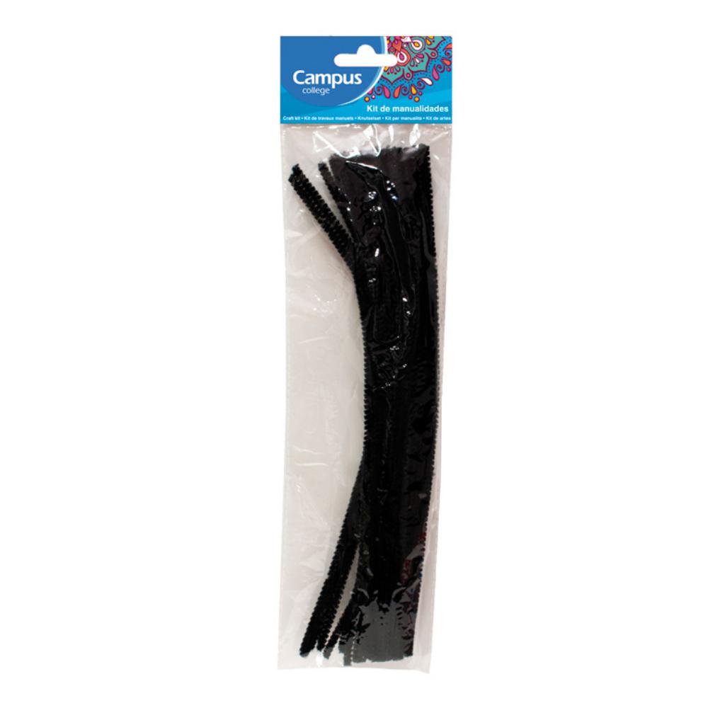 BOLSA 30 UD CHENILLAS NEGRAS