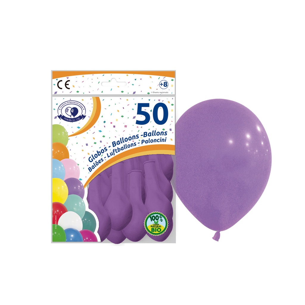 BOLSA 50 GLOBOS LILA 9RP5-08