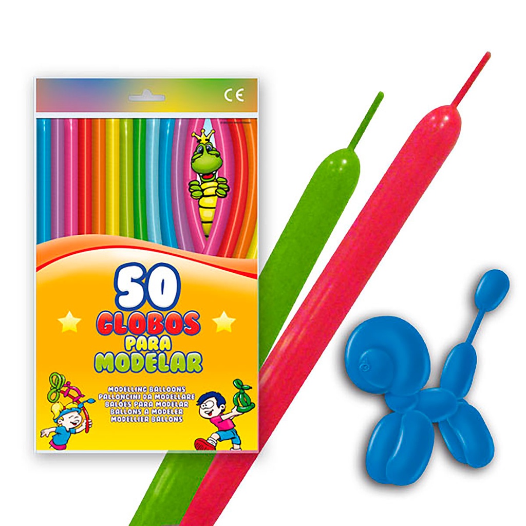 BOLSA 50 GLOBOS MODELAR MIX 34C5