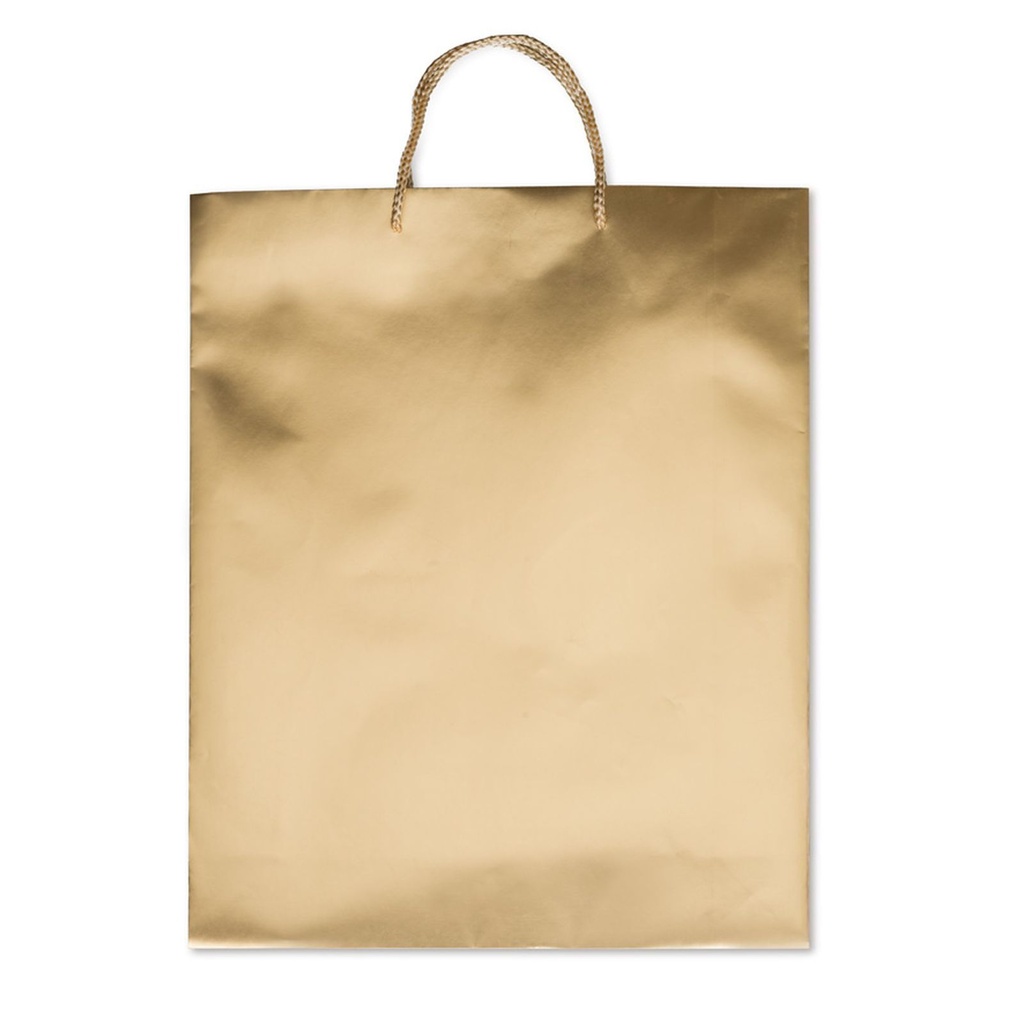 BOLSA ASA METALIZADO ORO 32X10