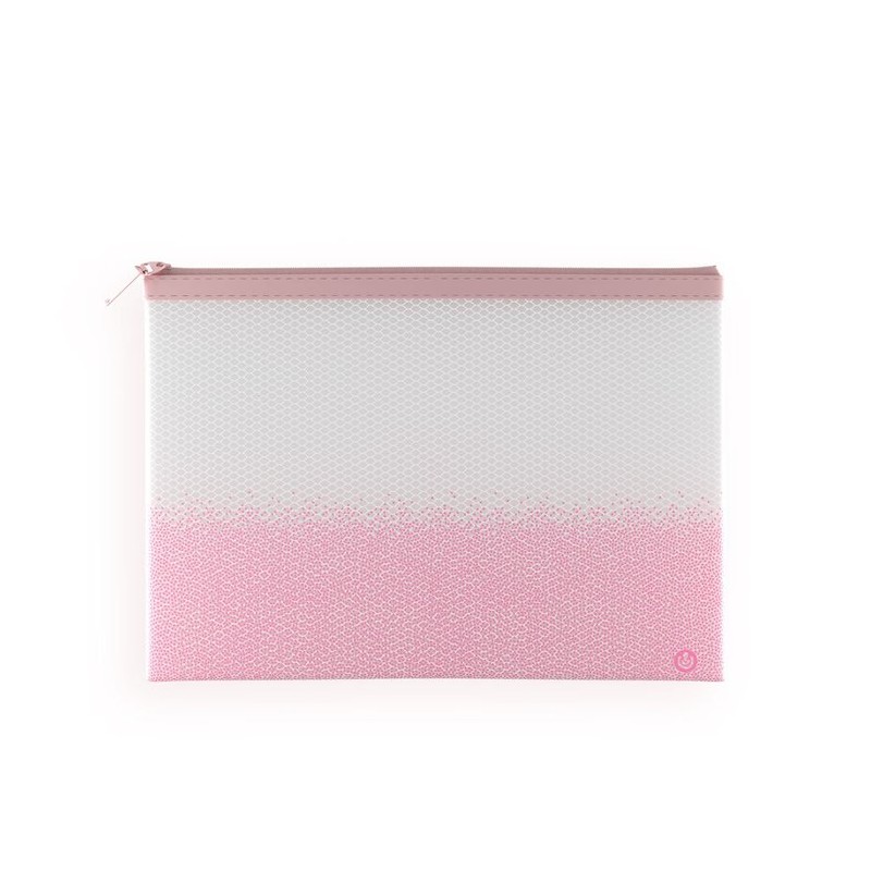 BOLSA CREMALLER.SENSE A4 ROSA