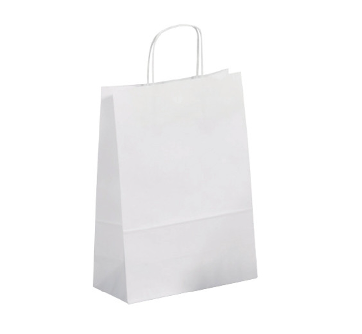 BOLSA KRAFT ALLEGRA COLOR BLANCO 26x12X36CM