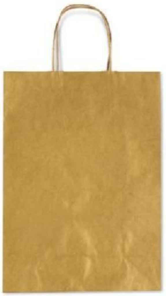BOLSA KRAFT ALLEGRA COLOR ORO 22x10X27CM