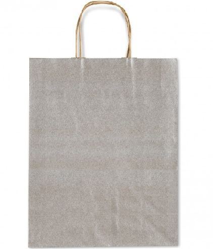 BOLSA KRAFT ALLEGRA COLOR PLATA 16x8x21CM