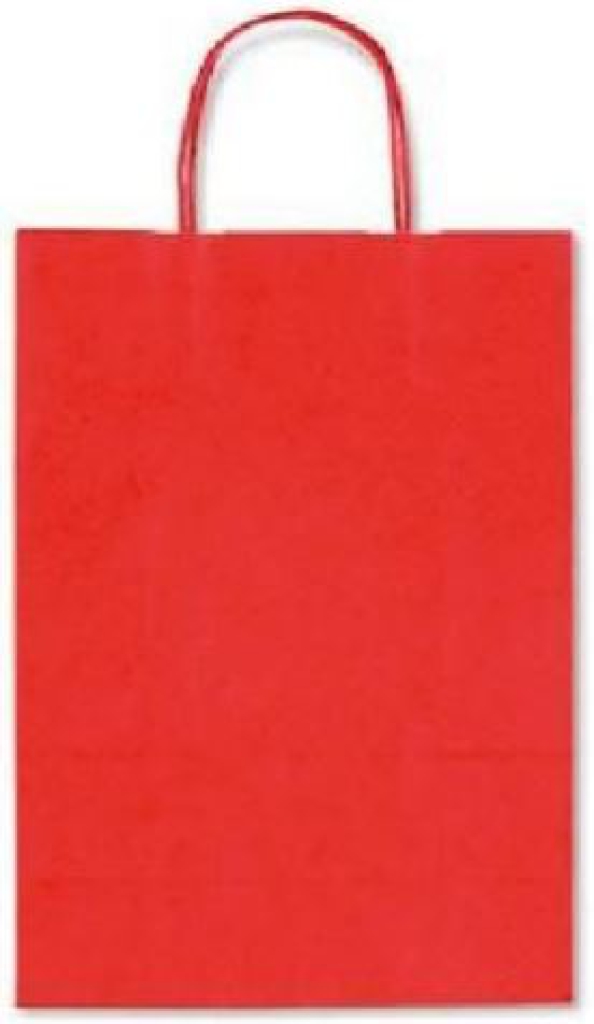 BOLSA KRAFT ALLEGRA COLOR ROJO 26x12X36CM