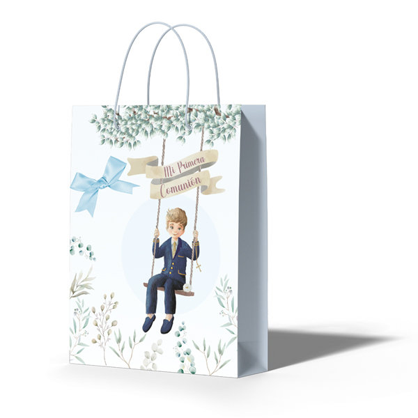 BOLSA MEDIANA LAZO COMUNION NIÑO COLUMPIO