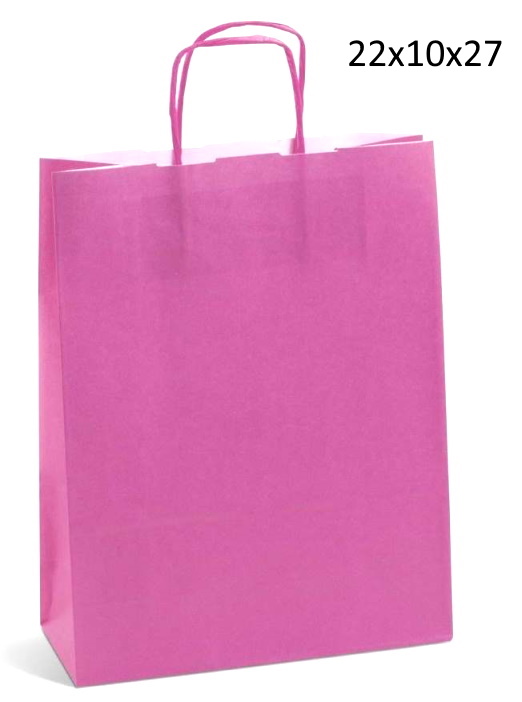 BOLSA PAPEL 722 ROSA 27X22X10