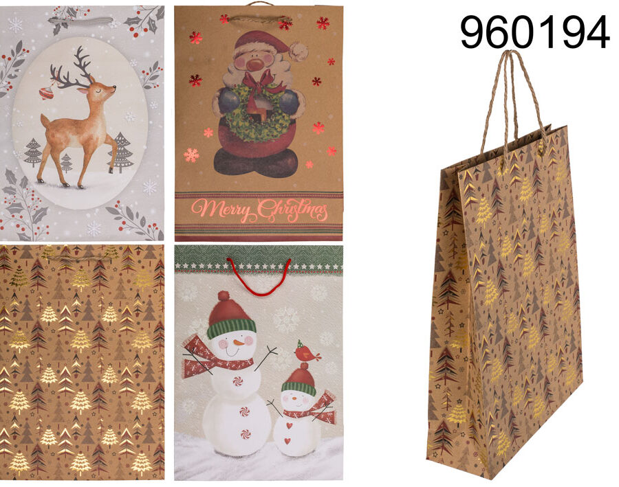 BOLSA REGALO DE CARTON NAVIDAD