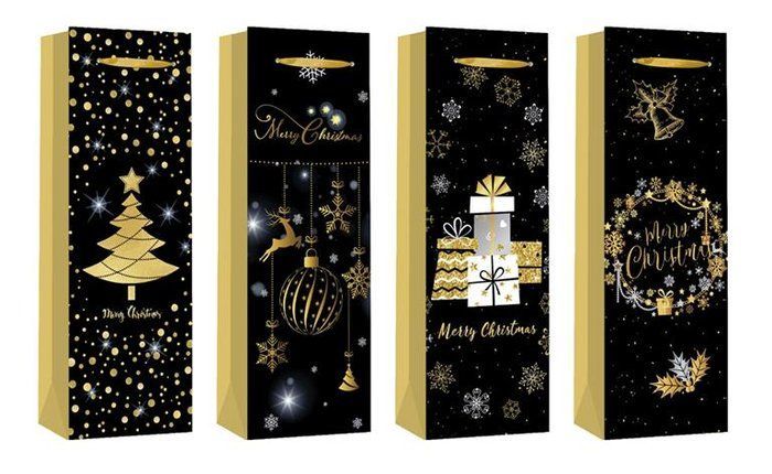 BOTELLERO NAVIDAD GOLDEN BLACK