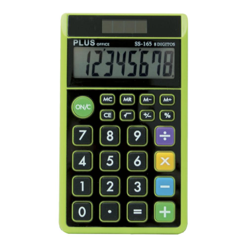 CALCULADORA PLUS OFFICE SS 165 NEGRO/VERDE