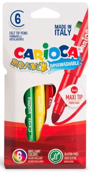 ROTULADOR CARIOCA JOY CAJA DE 6 COLORES SURTIDOS