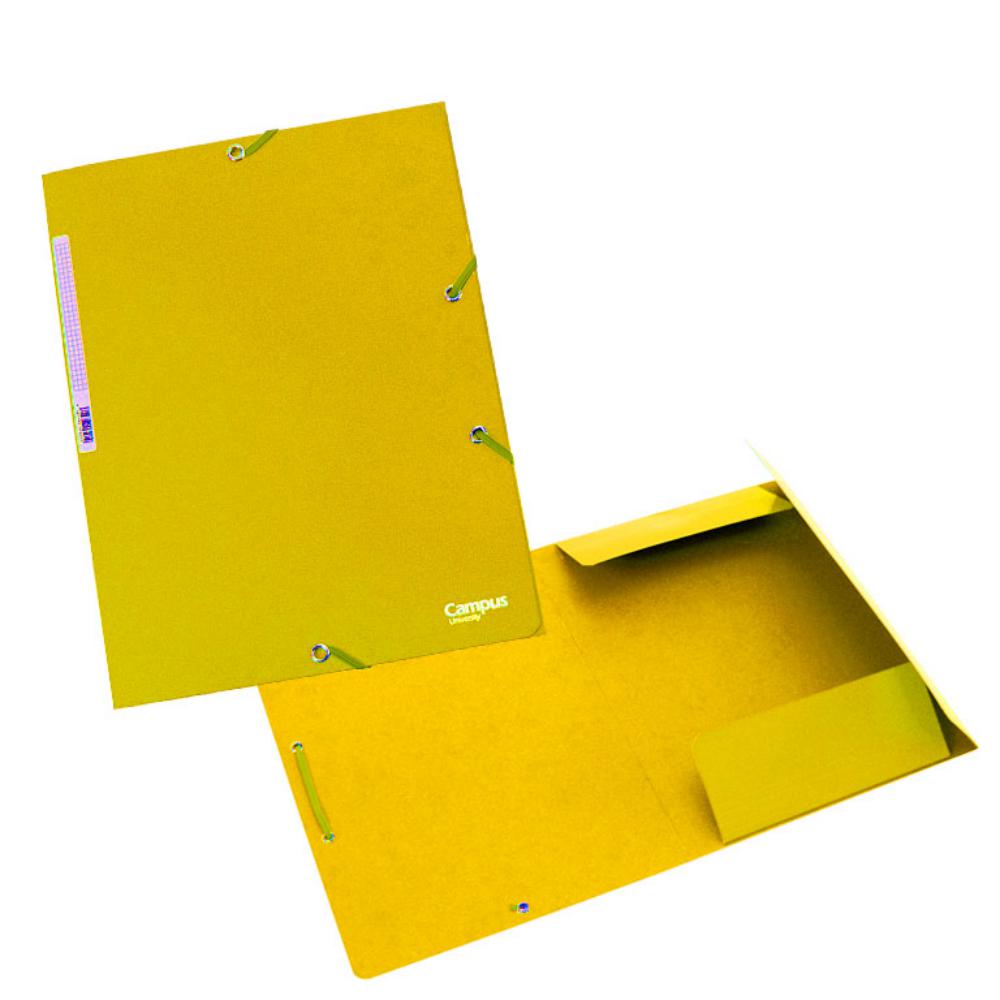 CARPETA A4 CARTON GOMA SOLAPA AMARILLO