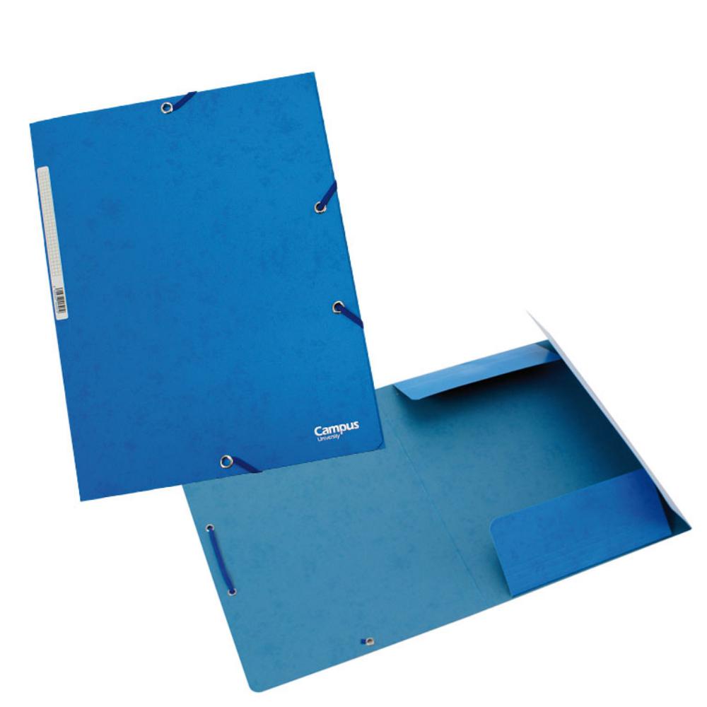 CARPETA A4 CARTON GOMA SOLAPA AZUL