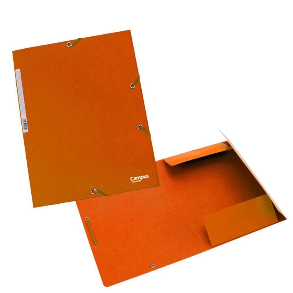 CARPETA A4 CARTON GOMA SOLAPA NARANJA