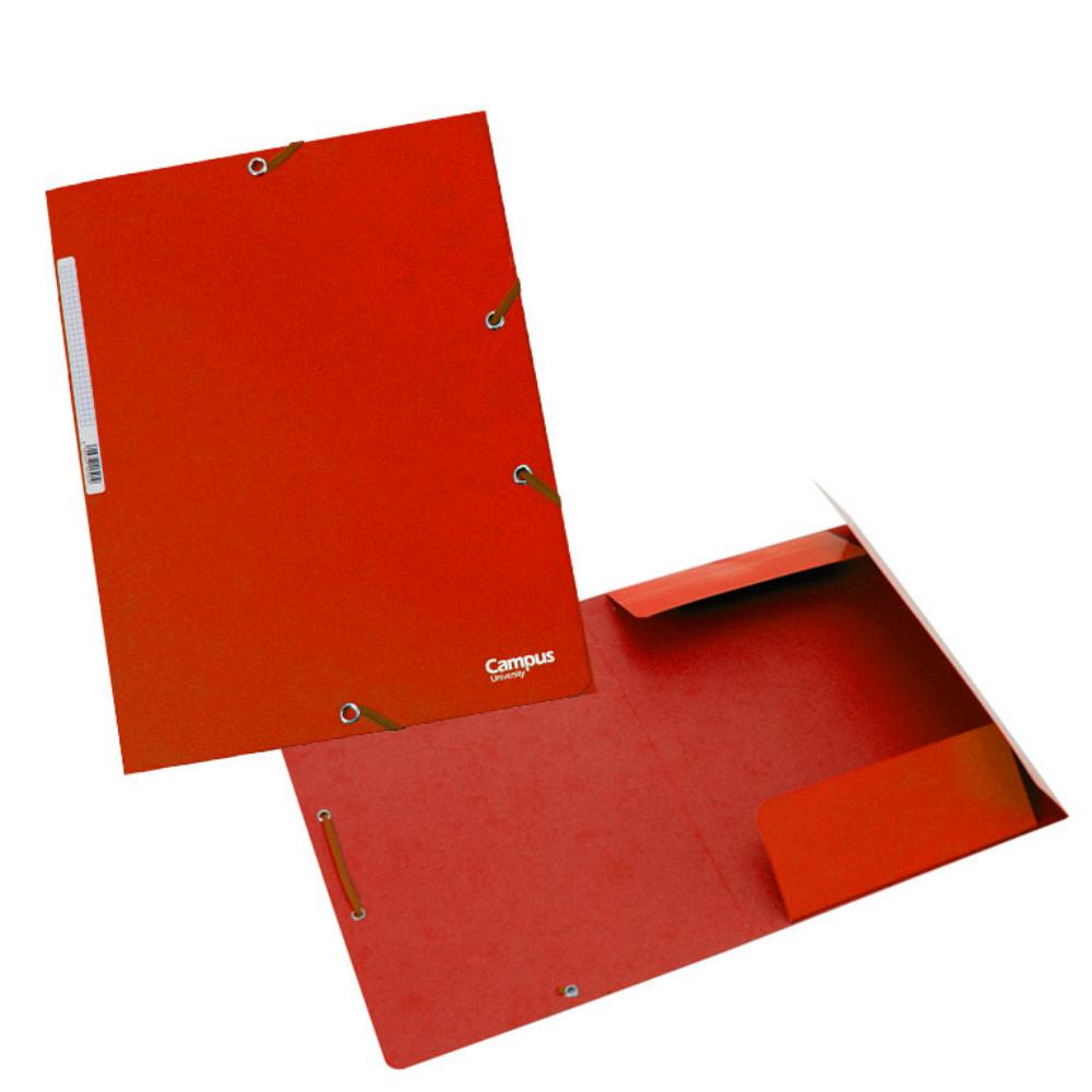 CARPETA A4 CARTON GOMA SOLAPA ROJO
