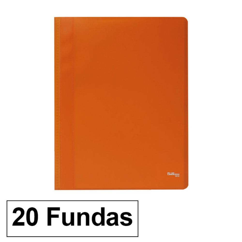 CARPETA FLEXIBLE 20 FUNDAS NARANJA